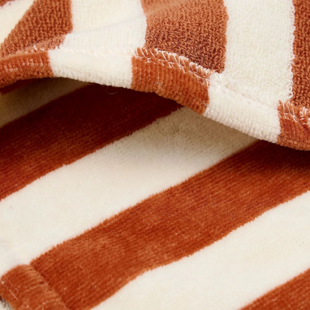 Poncho de Praia Ocean World Brown Stripe - Little Dutch