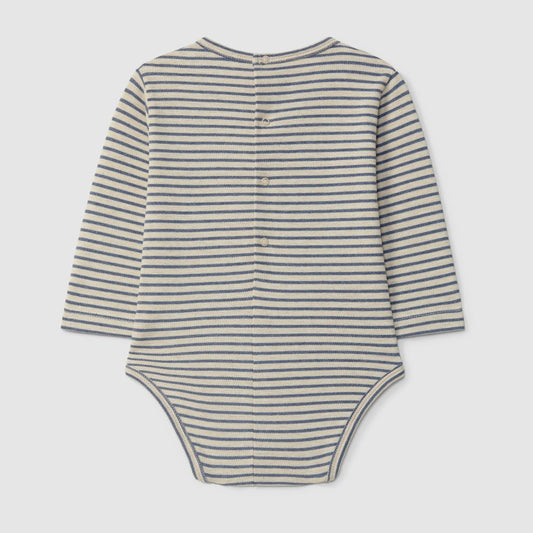 Body em piquet de riscas