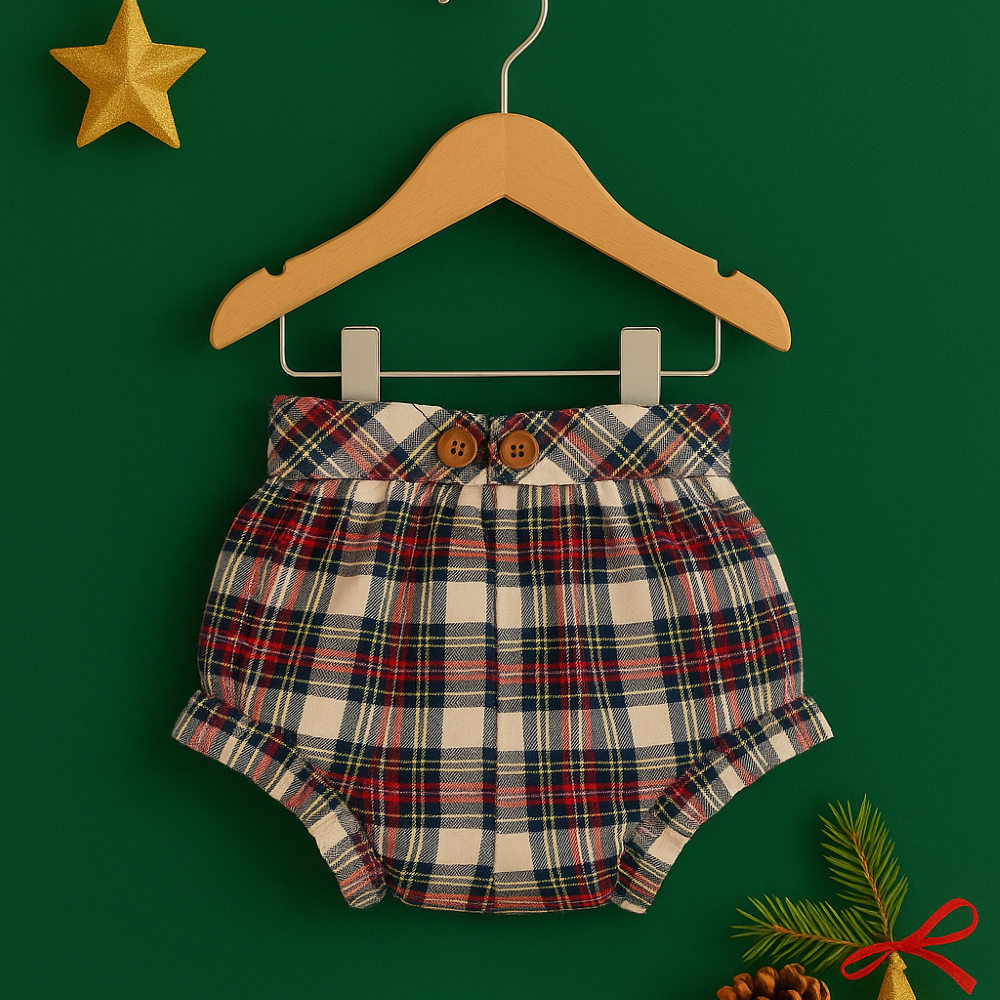 Calção Xadrez Azul Marinho - Puer  - onde há uma criança há uma estrela