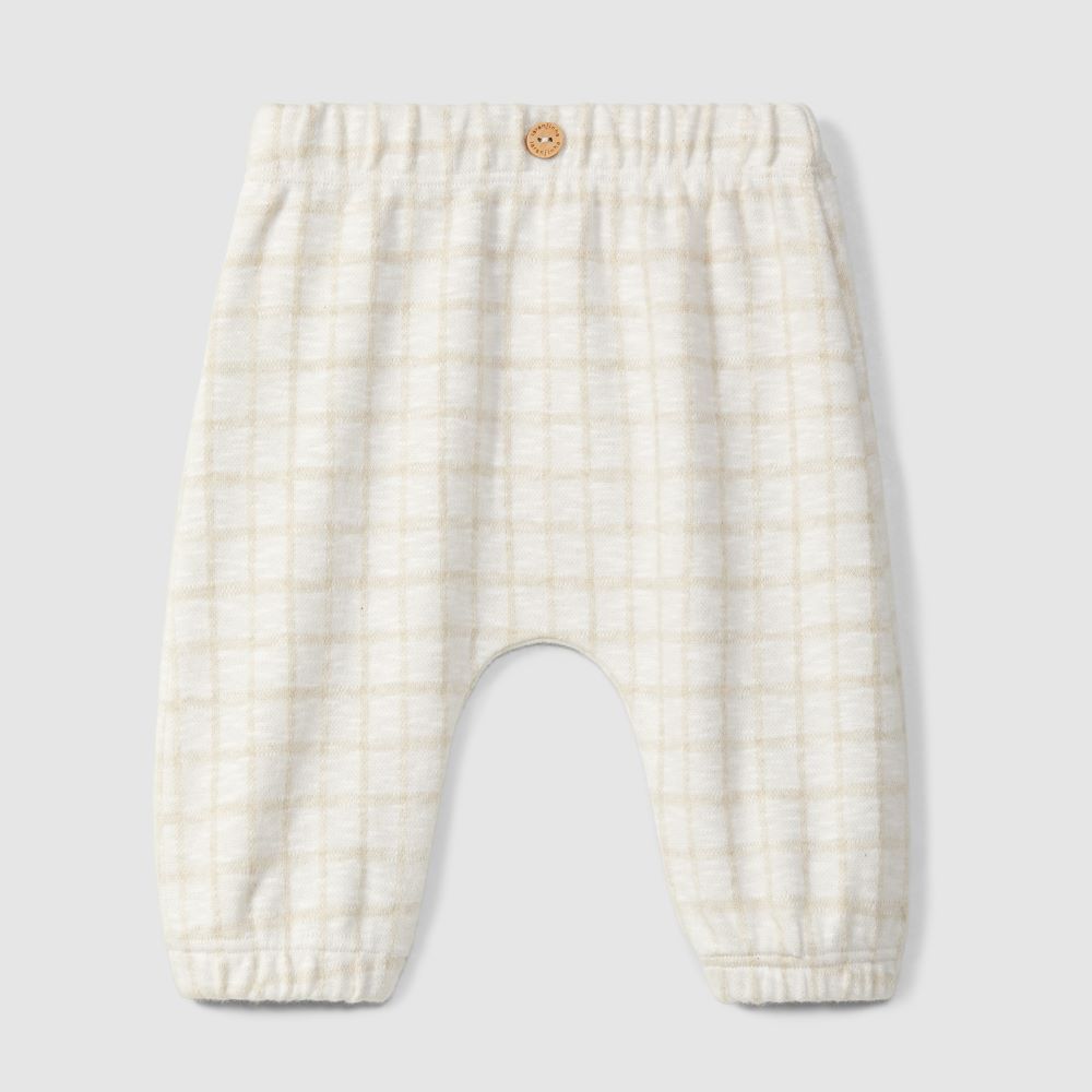 Calças pull-up em malha jacquard - Laranjinha