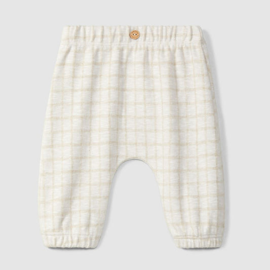 Calças pull-up em malha jacquard - Laranjinha