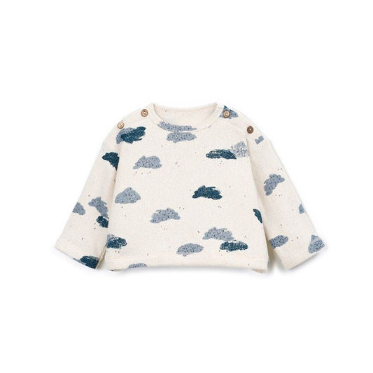 Conjunto de malha com estampado de nuvens - Play Up