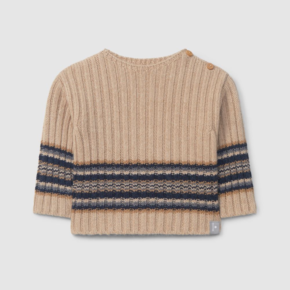 Camisola tricotada com barra de riscas - Snug