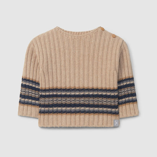 Camisola tricotada com barra de riscas - Snug