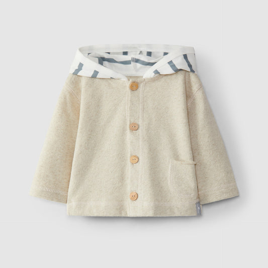 Fleece coat with striped hood - Snug