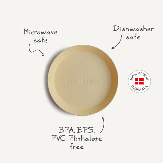 Lot de 2 assiettes rondes - Mushie