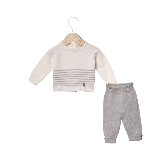 Conjunto Camisola e Calça tricotada em lã merino | SNOWFLAKE