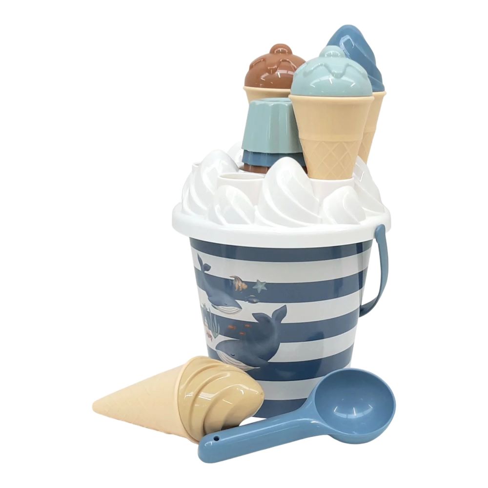 Conjunto de Praia Balde Gelados Ocean World Azul - Little Dutch