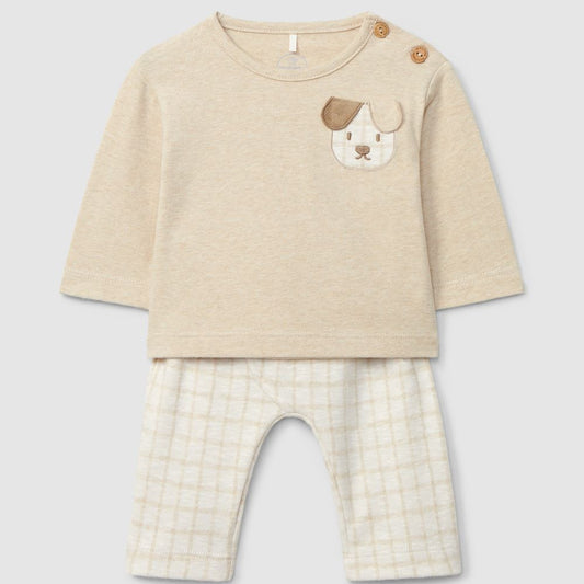 Conjunto de duas peças malha jacquard - Laranjinha