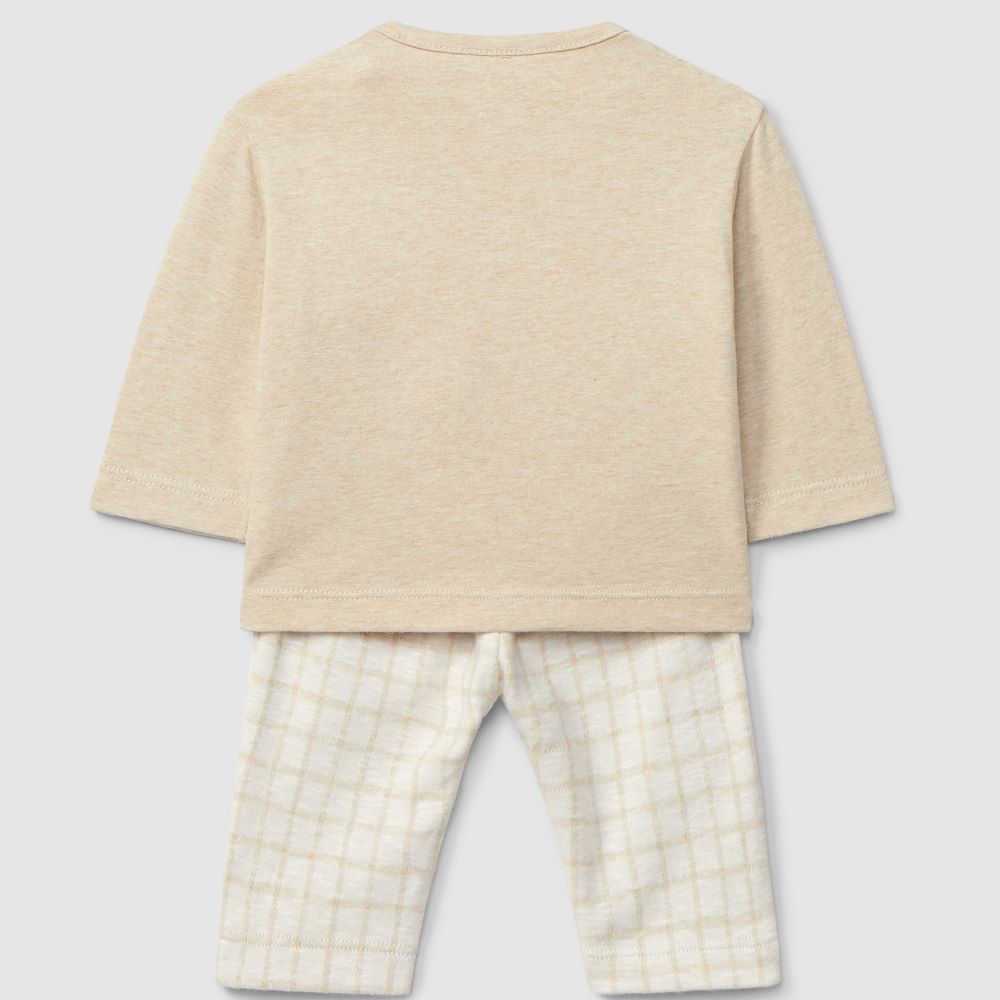 Conjunto de duas peças malha jacquard - Laranjinha