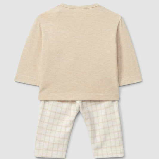 Conjunto de duas peças malha jacquard - Laranjinha