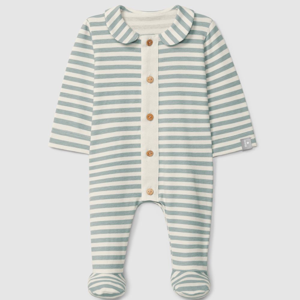 Fatinho de riscas com gola peter-pan verde - Snug