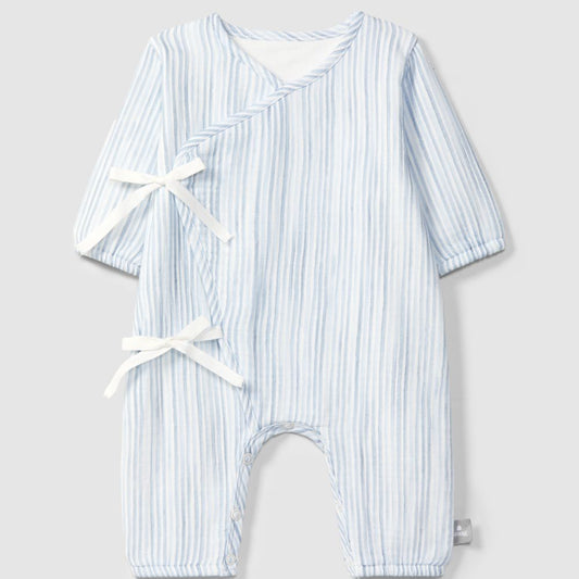 Fatinho em gaze estampada azul riscas- Snug