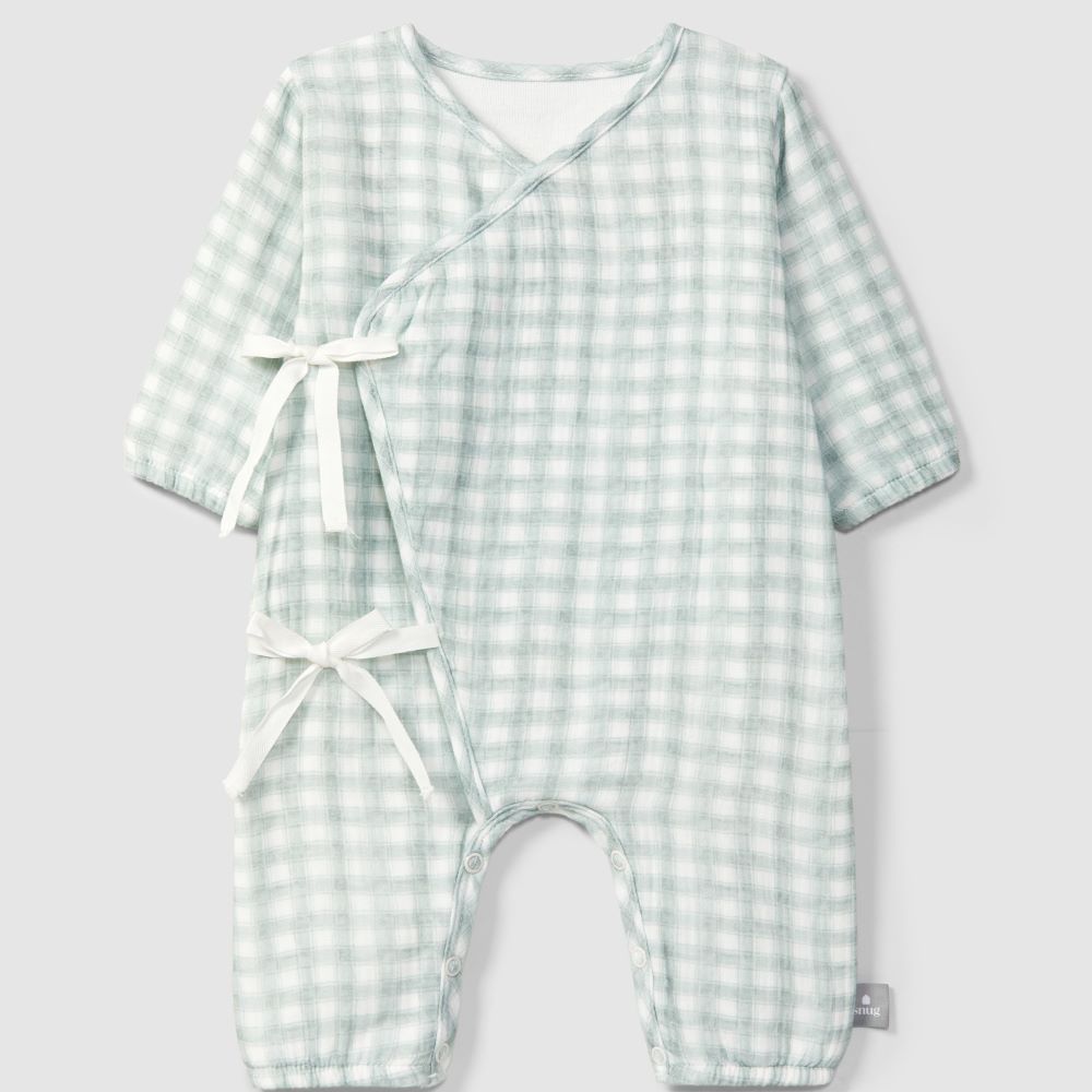 Fatinho em gaze estampada verde vichy - Snug