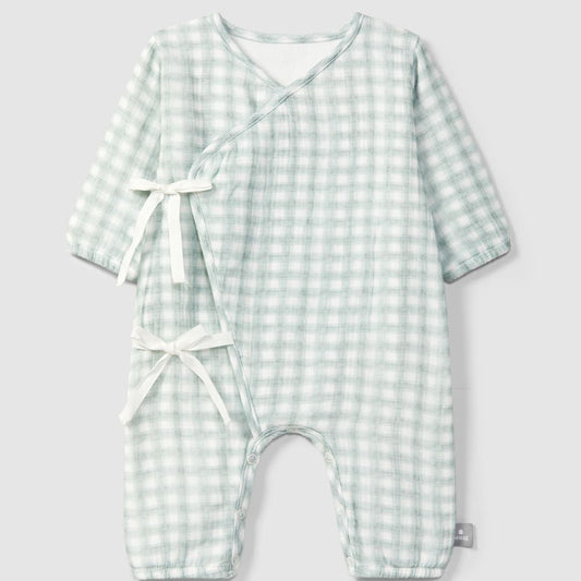 Fatinho em gaze estampada verde vichy - Snug