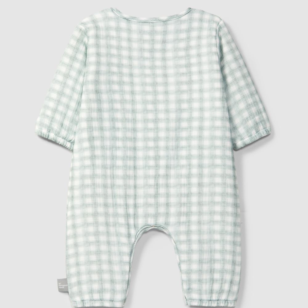 Fatinho em gaze estampada verde vichy - Snug