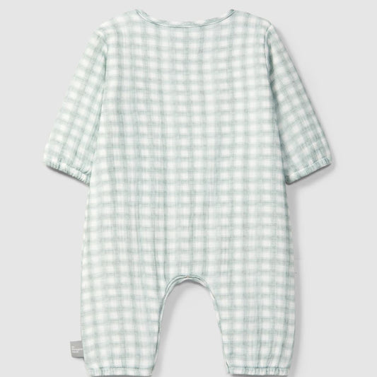 Fatinho em gaze estampada verde vichy - Snug
