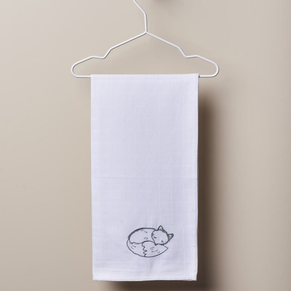 Couche lavable brodée avec petit renard - Wedoble