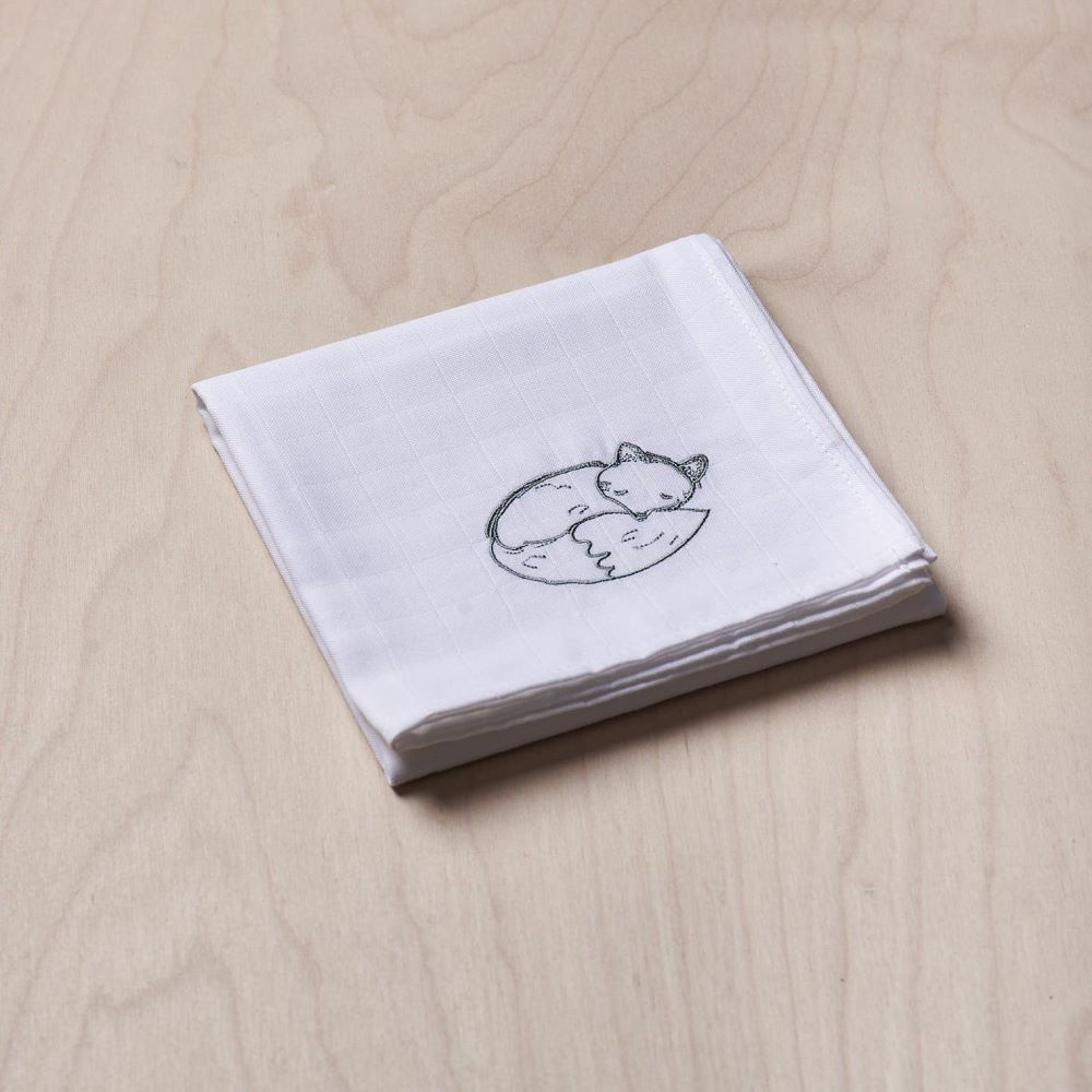 Couche lavable brodée avec petit renard - Wedoble