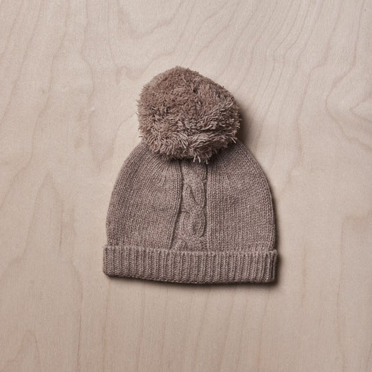 Bonnet en laine tricoté avec pompon | L'AMOUR EN HIVER - Wedoble