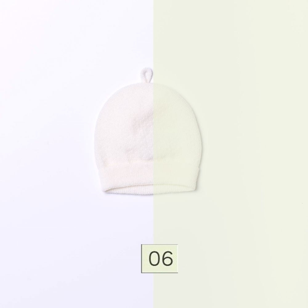 Gorro tricotado em lã merino e caxemira Verde | LITTLE LOVE - Wedoble