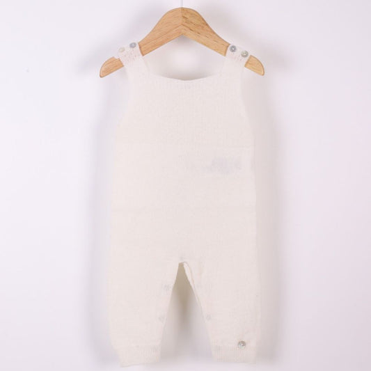 Jardineiras tricotadas em lã merino e caxemira Pérola | LITTLE LOVE - Wedoble