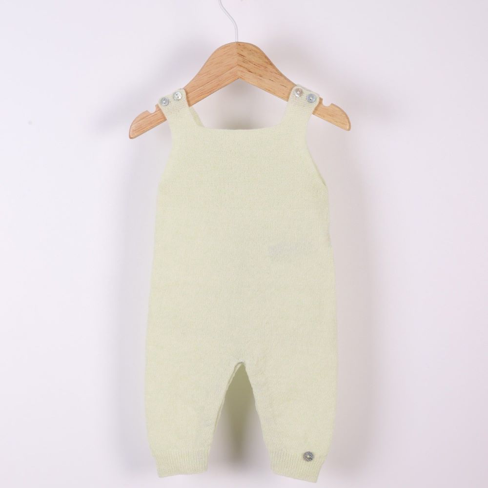 Jardineiras tricotadas em lã merino e caxemira Verde| LITTLE LOVE - Wedoble