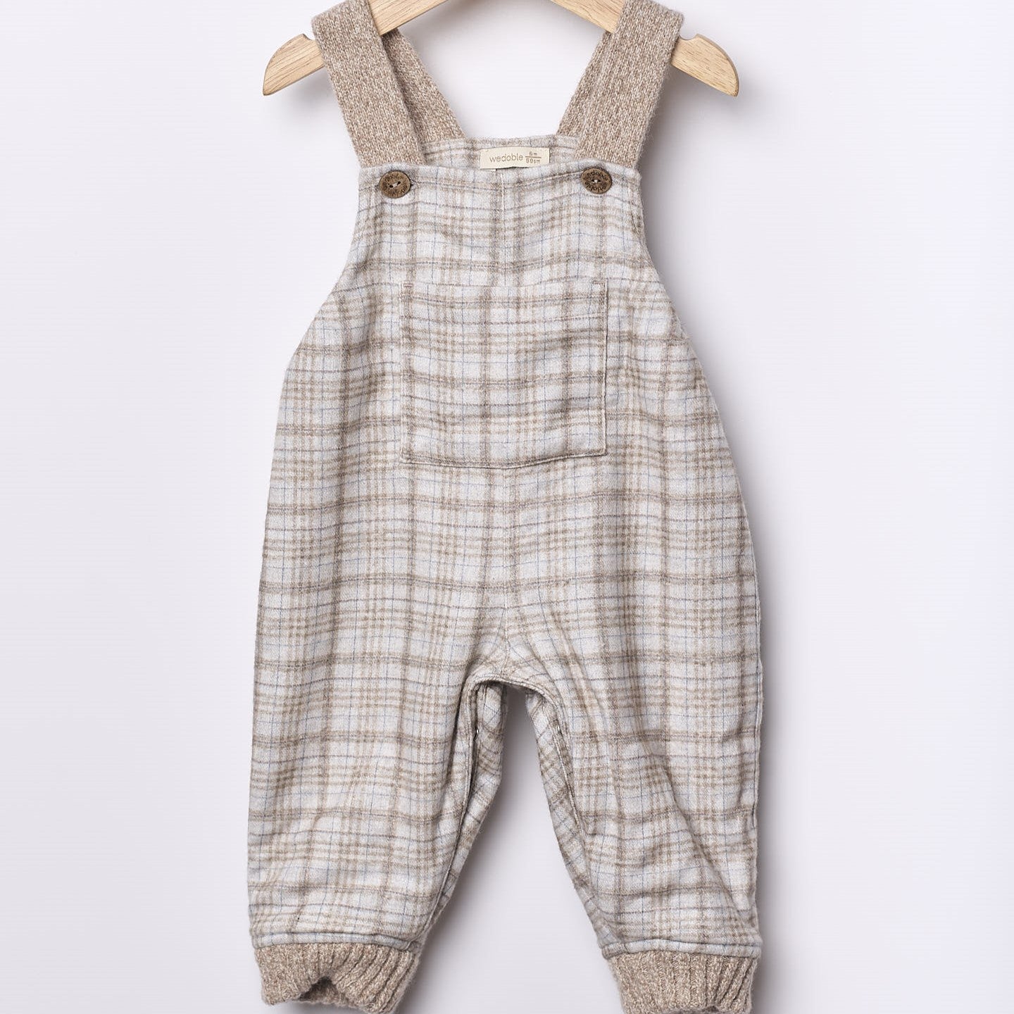 Jardineiras com padrão xadrez tartan | LITTLE TEDDY BEAR - Wedoble