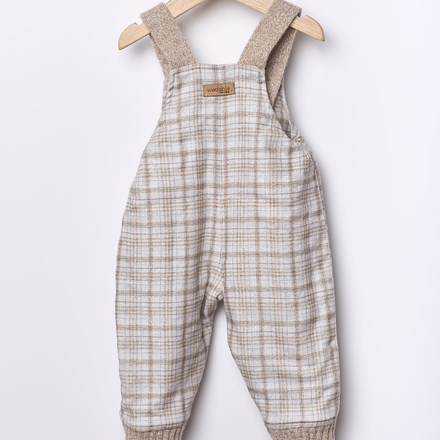 Jardineiras com padrão xadrez tartan | LITTLE TEDDY BEAR - Wedoble