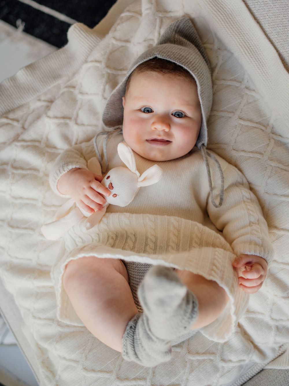 Vestido tricotado em lã merino | SNOWFLAKE - Wedoble