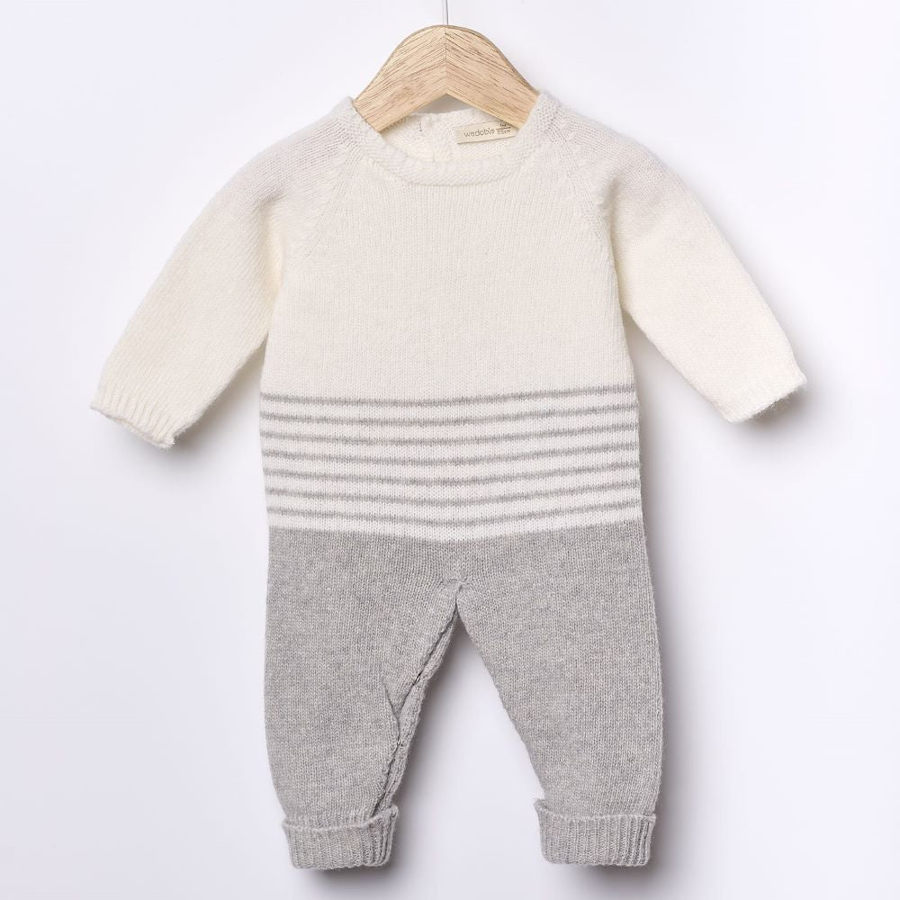 Macacão tricotado em lã merino | SNOWFLAKE - Wedoble