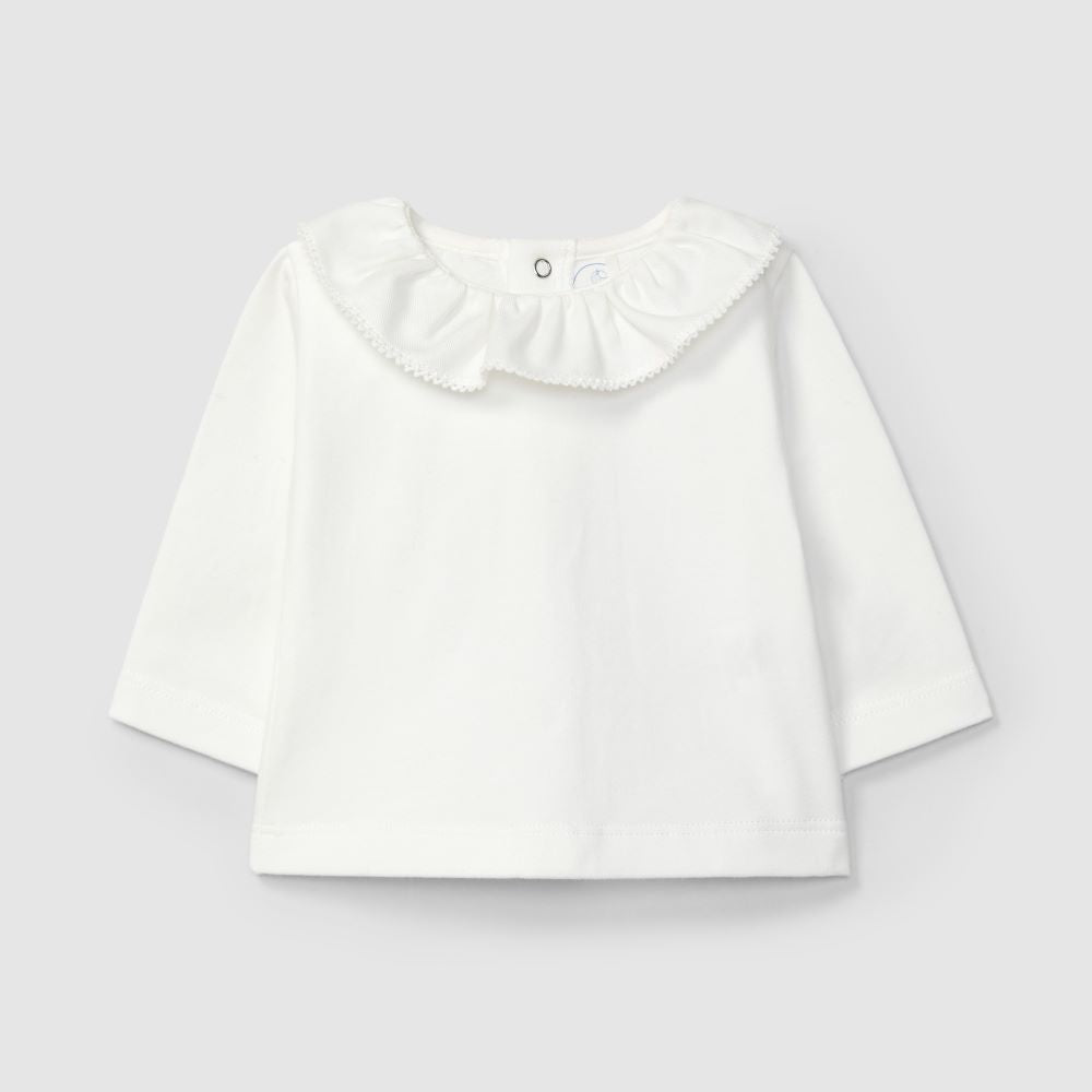 Longsleeve com gola de folho - Laranjinha