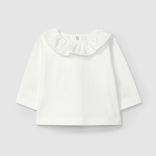 Longsleeve com gola de folho - Laranjinha