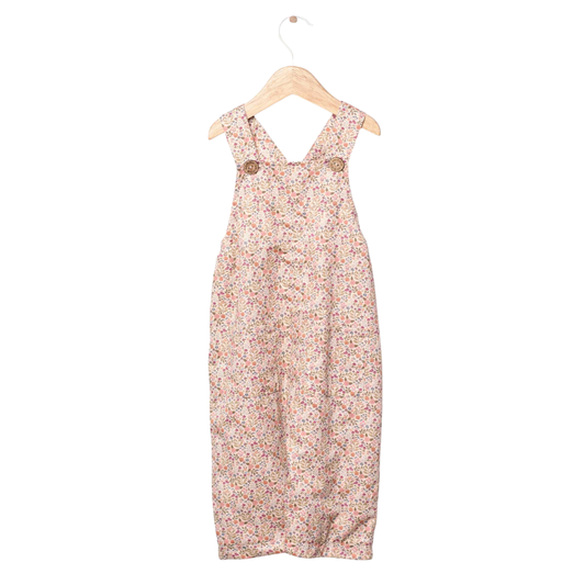 Jardineiras de algodão com padrão floral | SCHOOL AND FUN - Wedoble