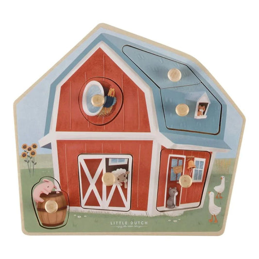 Puzzle en bois FSC Petite ferme - Little Dutch