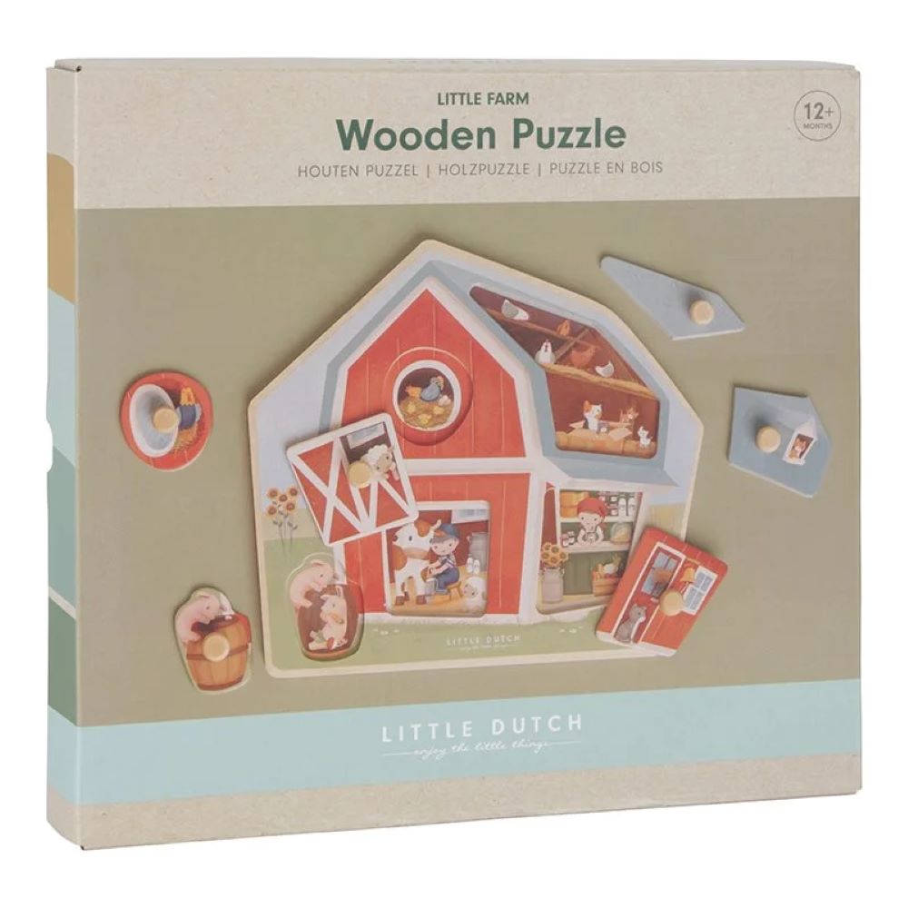 Puzzle en bois FSC Petite ferme - Little Dutch