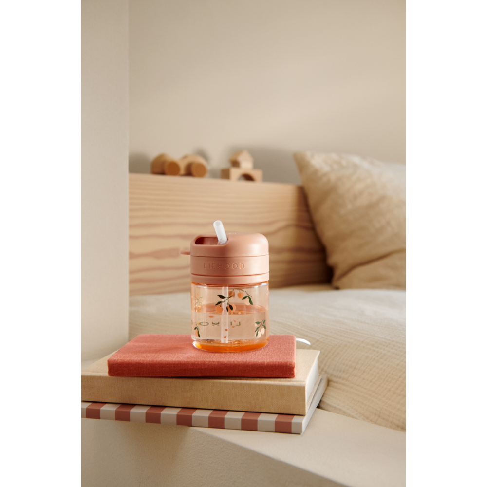 Copo de Tritan com Palhinha 280 ml Peach - Liewood