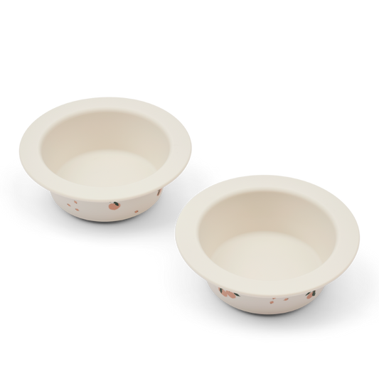 Lot de 2 bols à ventouse Peony Peach - Liewood