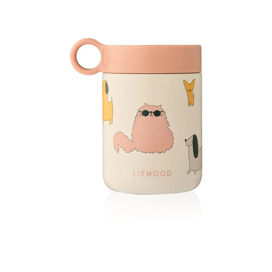 Kiani Termos para Alimentos e Bebidas de Aço Cats and Dogs - Liewood