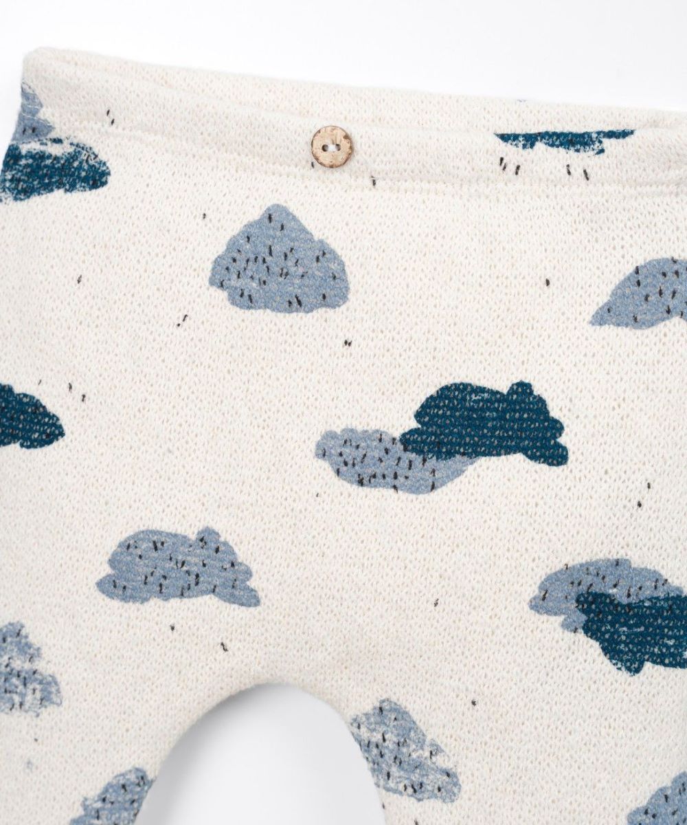 Conjunto de malha com estampado de nuvens - Play Up
