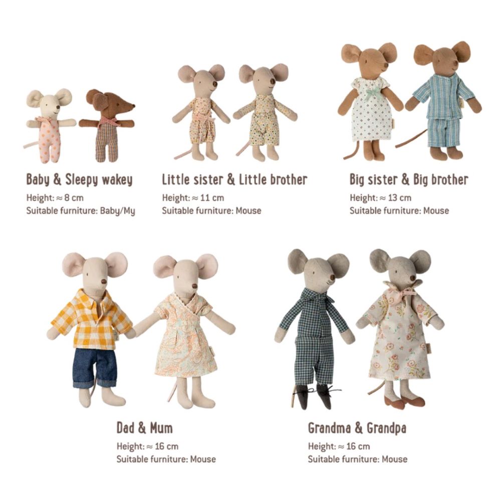Ballerina Mouse Little Sister Light Mint - Maileg