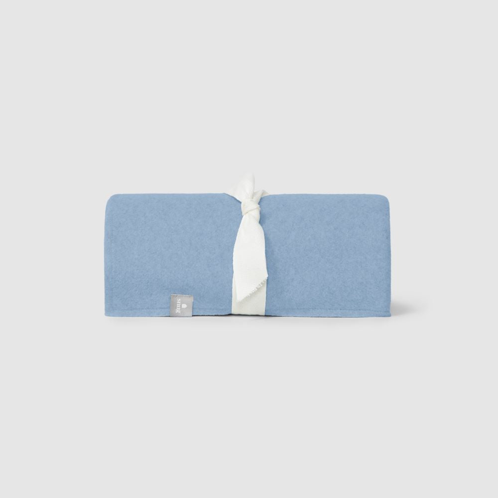 Manta em malha polar de algodão orgânico azul - Snug