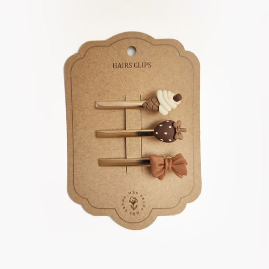 Lot de 3 pinces à cheveux - Mme Ertha