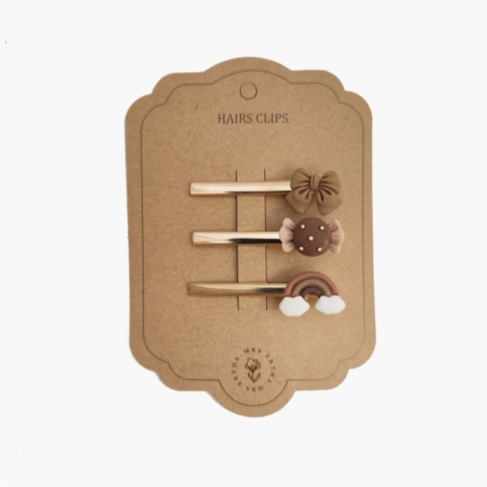 Lot de 3 pinces à cheveux - Mme Ertha