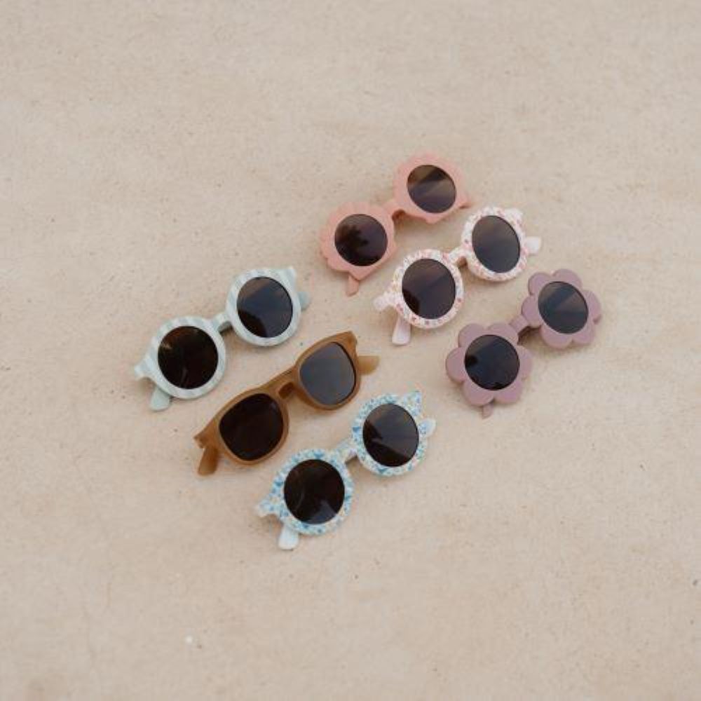 Lunettes de soleil pour enfants à motif fleuri mauve - Little Dutch