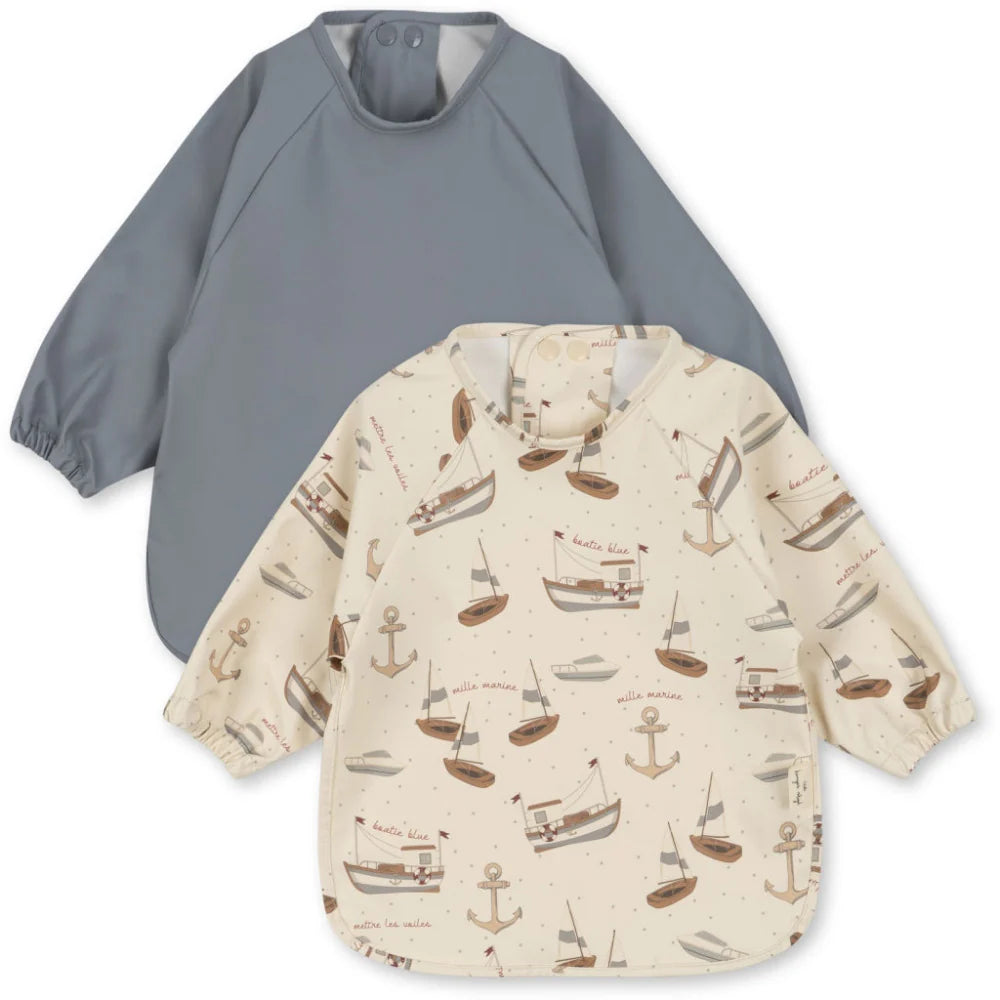 Lot de 2 bavoirs à manches longues Sail Away - Konges Slojd