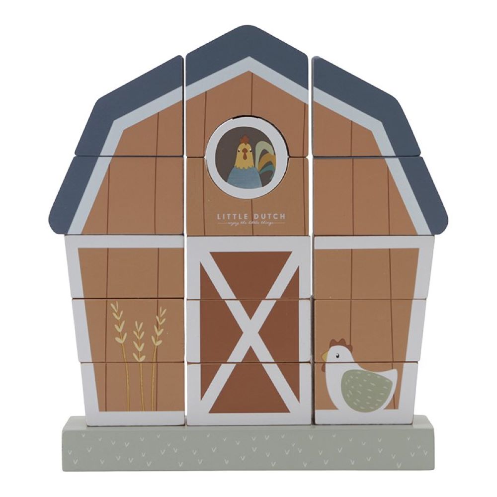 Petite ferme empilable en bois - Little Dutch