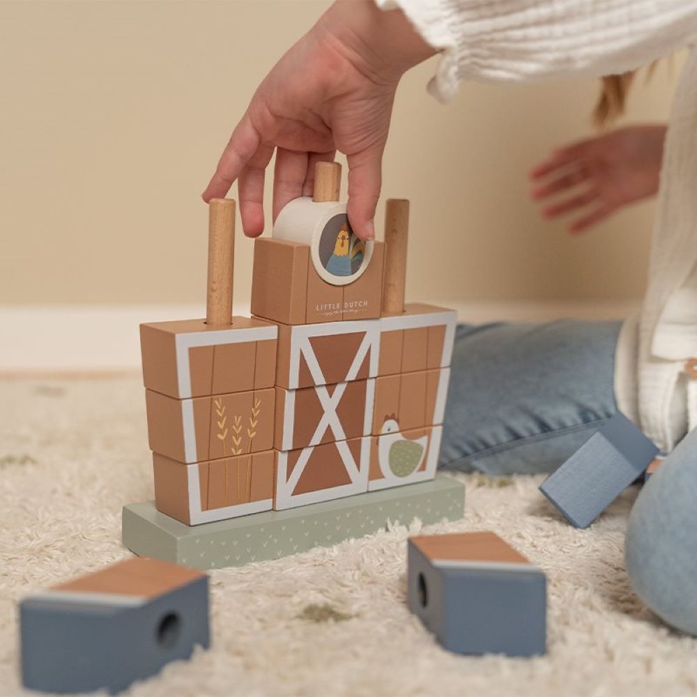 Petite ferme empilable en bois - Little Dutch