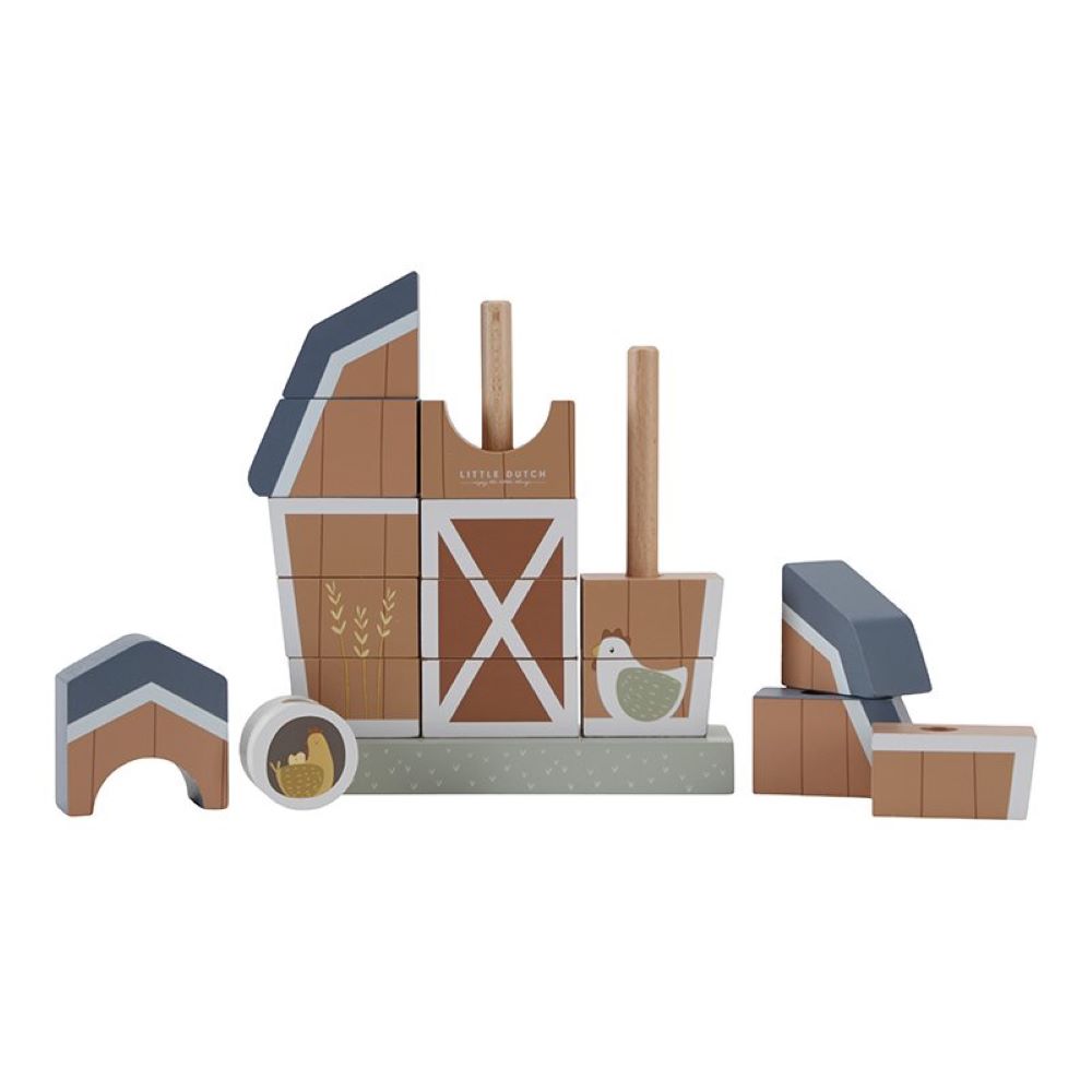Petite ferme empilable en bois - Little Dutch