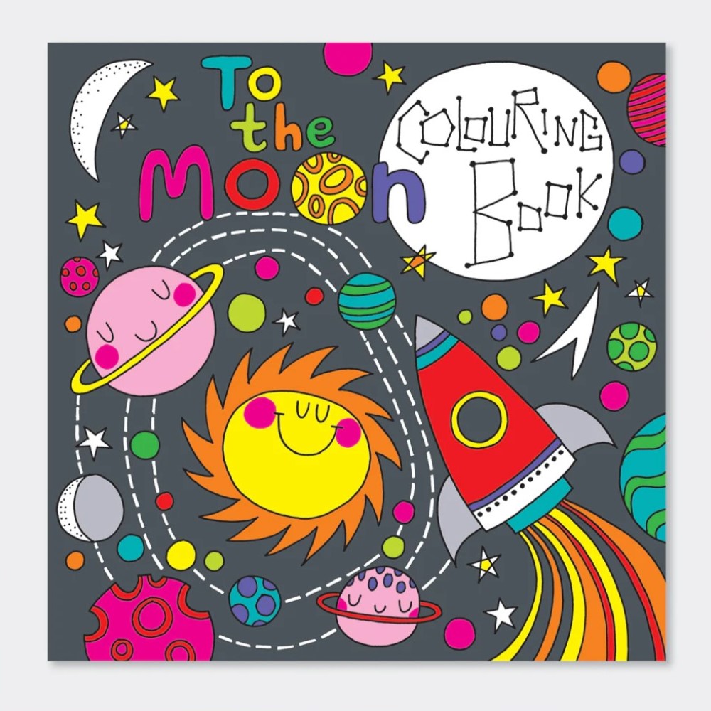 Livro de Colorir To The Moon Space - Rachel Ellen Designs